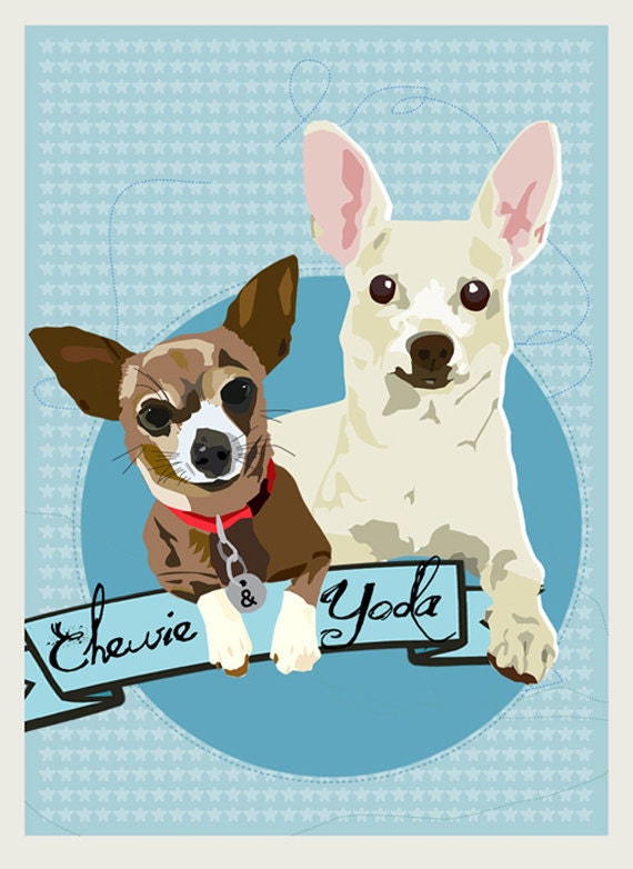 Custom Pet Illustration - two pets
