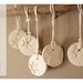 5 snowflake ornaments porcelain winter white & pearl.