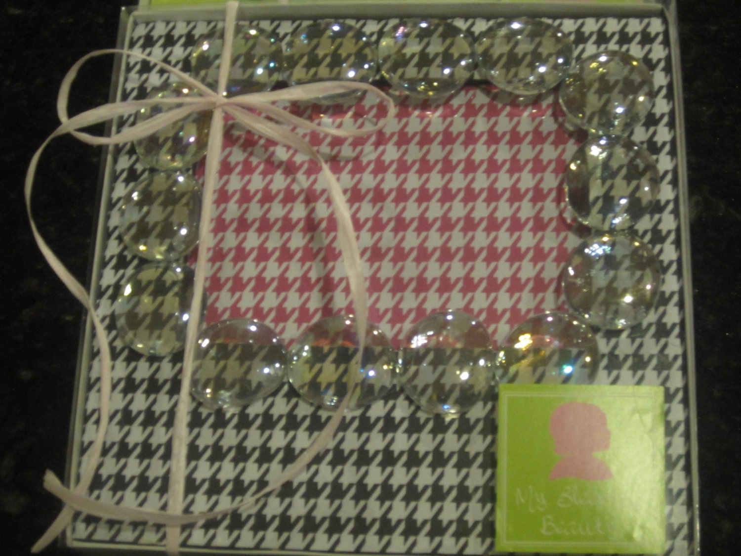Embellished Houndstooth Frame