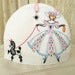 Pink Tea Cozy--- Prancing Poodle and Lady---Vintage Fabric---OOAK