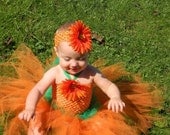 Baby TUTU Little Pumpkin Tutu Dress and Headband Perfect for Fall and Halloween Pictures or Halloween costume - AllDressedUpCouture