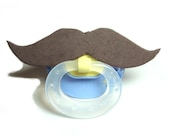 Mustache pacifier brown 0 to 6 months