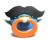 Black Mustache pacifier 18 to 36 months
