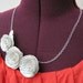 Asymmetrical Book Page Flowers Necklace