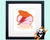 David Bowie / Aladdin Sane : Original Illustration - Giclee Print