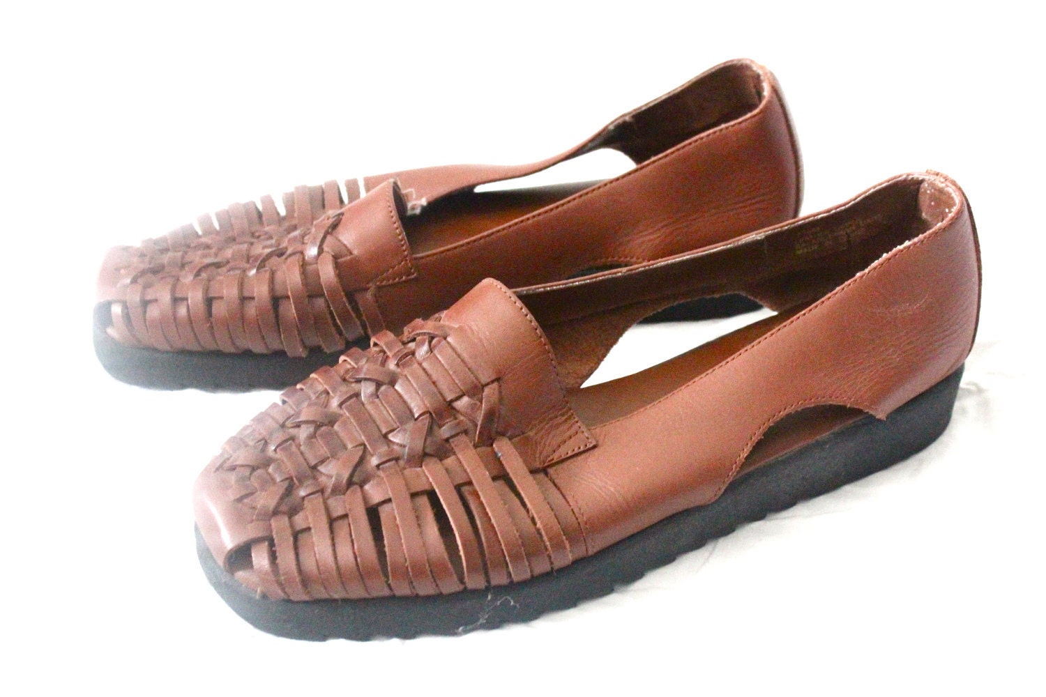 Vintage Bourbon Leather Huarache Sandals Sz 7.5