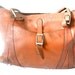 Vintage 70's Warm Toffee Large Leather Handbag Purse
