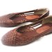 Vintage Chocolate Leather Huarache Sandals Sz 8 to 8.5