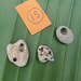 Beach Pebble Beads Pendants Natural Holey Ocean Sea Grey Gray Jewelry Supplies Embellishments Decor Art Craft Project Set 15