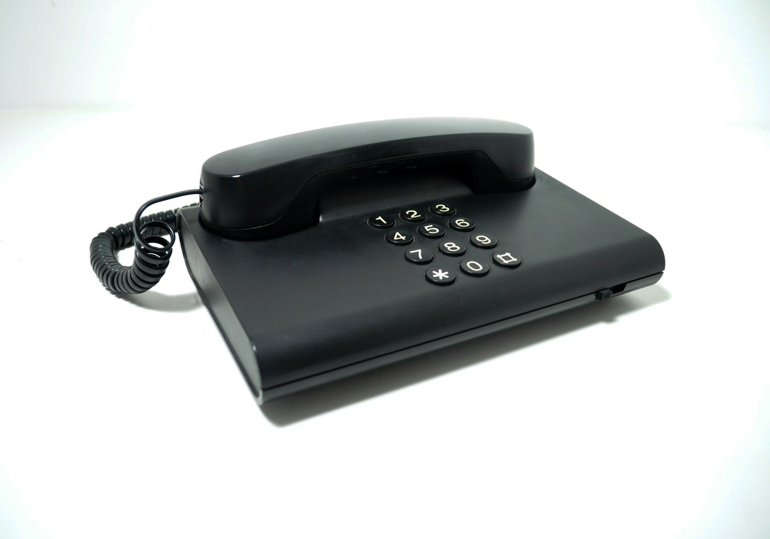 Black Danish Modern Telephone