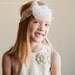 The Clover Headband: Flower girl vintage lace headband. Bridesmaid headband. Girls headband.. Flower girl