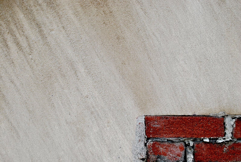 Abstract Art Photography - brick weathered concrete urban texture wall art "Unfinished" / custom sizes and canvas wraps available