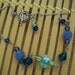blue lampwork flower on sterling silver