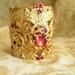DRAGON CUFF BRACELET with fire opal and crystals