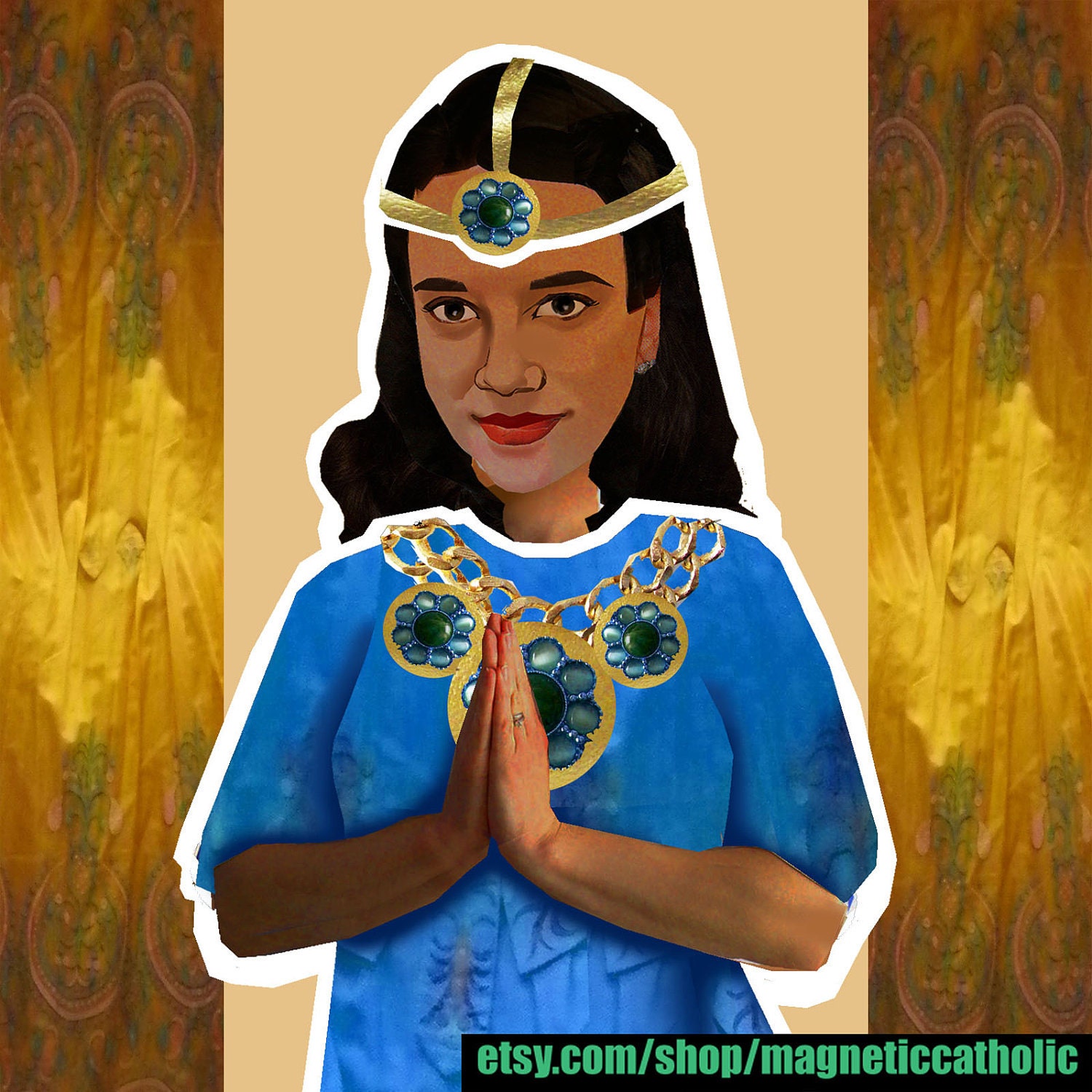 Queen Esther Bible Character magnetic paper doll dress up set