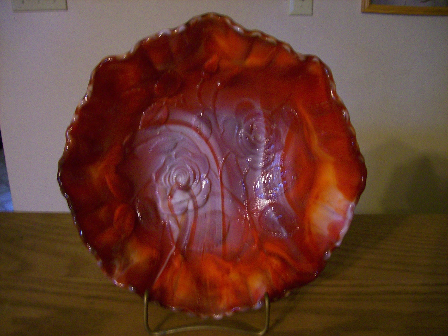 Imperial Red Slag Glass Bowl By Buckeyeantiques On Etsy