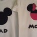 Mickey Minnie Mouse - Disney Birthday Party Custom Pink & Black T-Shirt Personalized Applique Tee Shirt Top