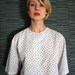Vintage Black and White Little Squares Pattern Blouse