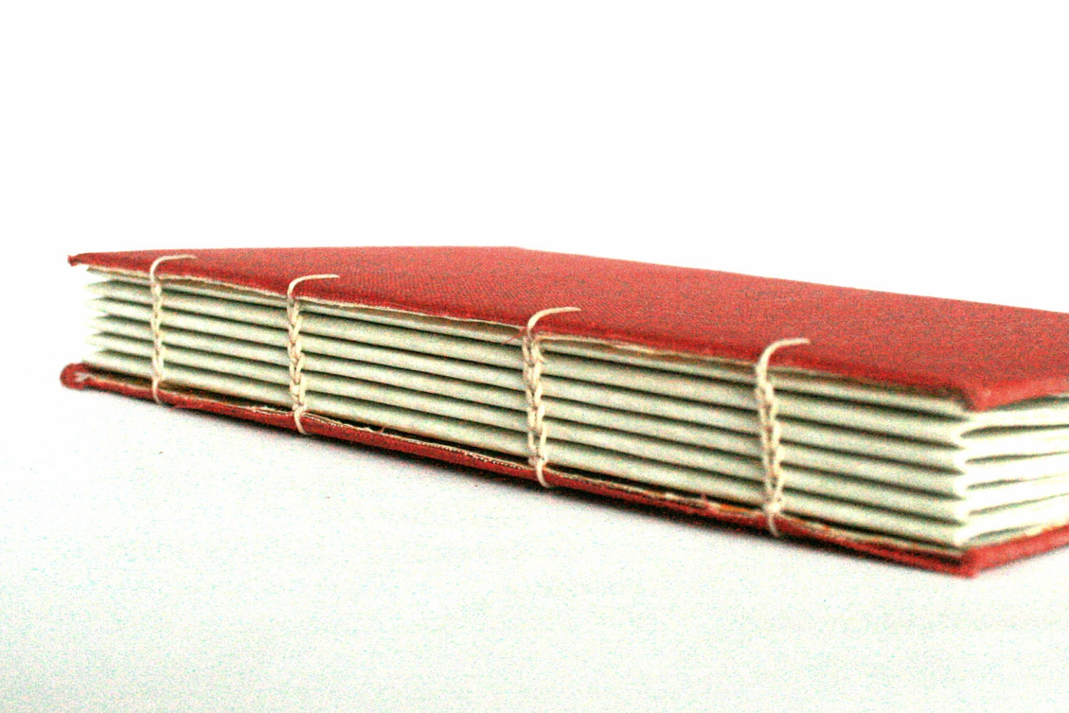 Vintage Cover Journal - Red Coptic 4.5 x 7.25 Journal by The Orange Windmill on Etsy