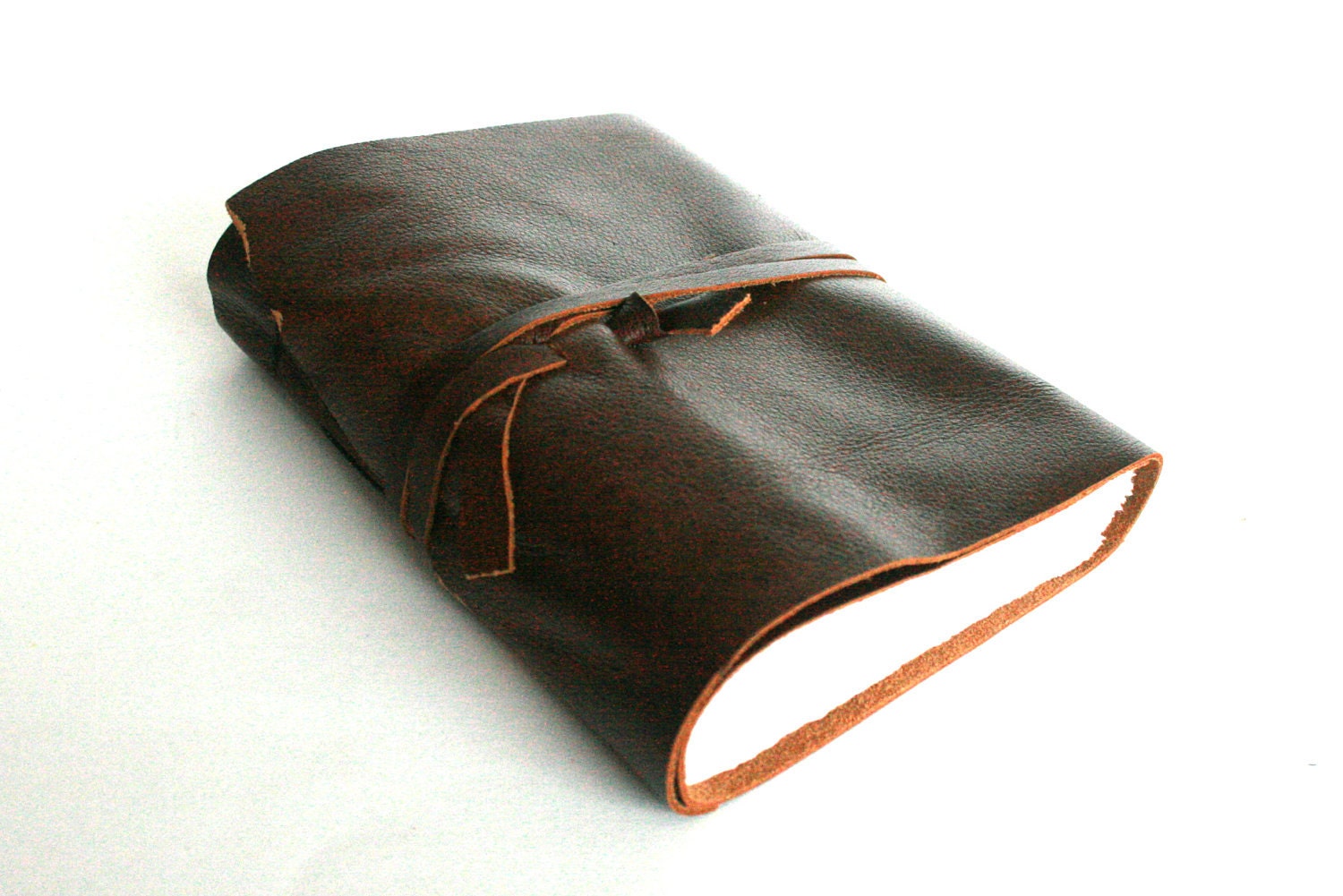 RESERVED: Leather Journal, Chestnut Brown, Hand-Bound 4.75 x 6 Journal by The Orange Windmill on Etsy