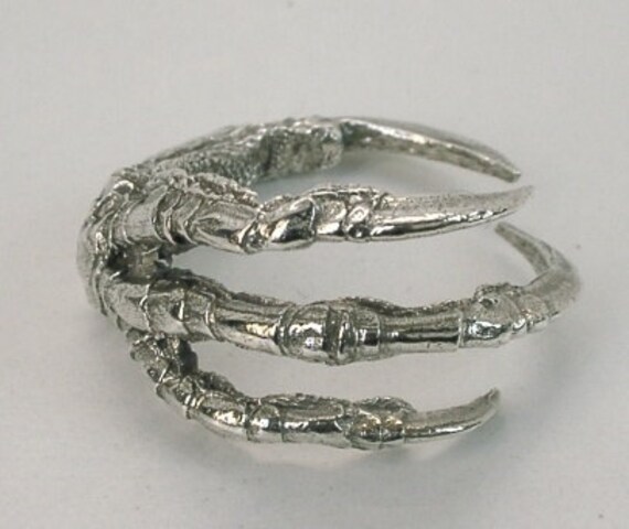 Raven Claw Ring in Sterling Silver, Magpie