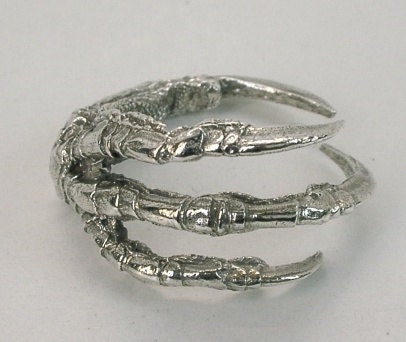 Raven Claw Ring in Sterling Silver, Magpie
