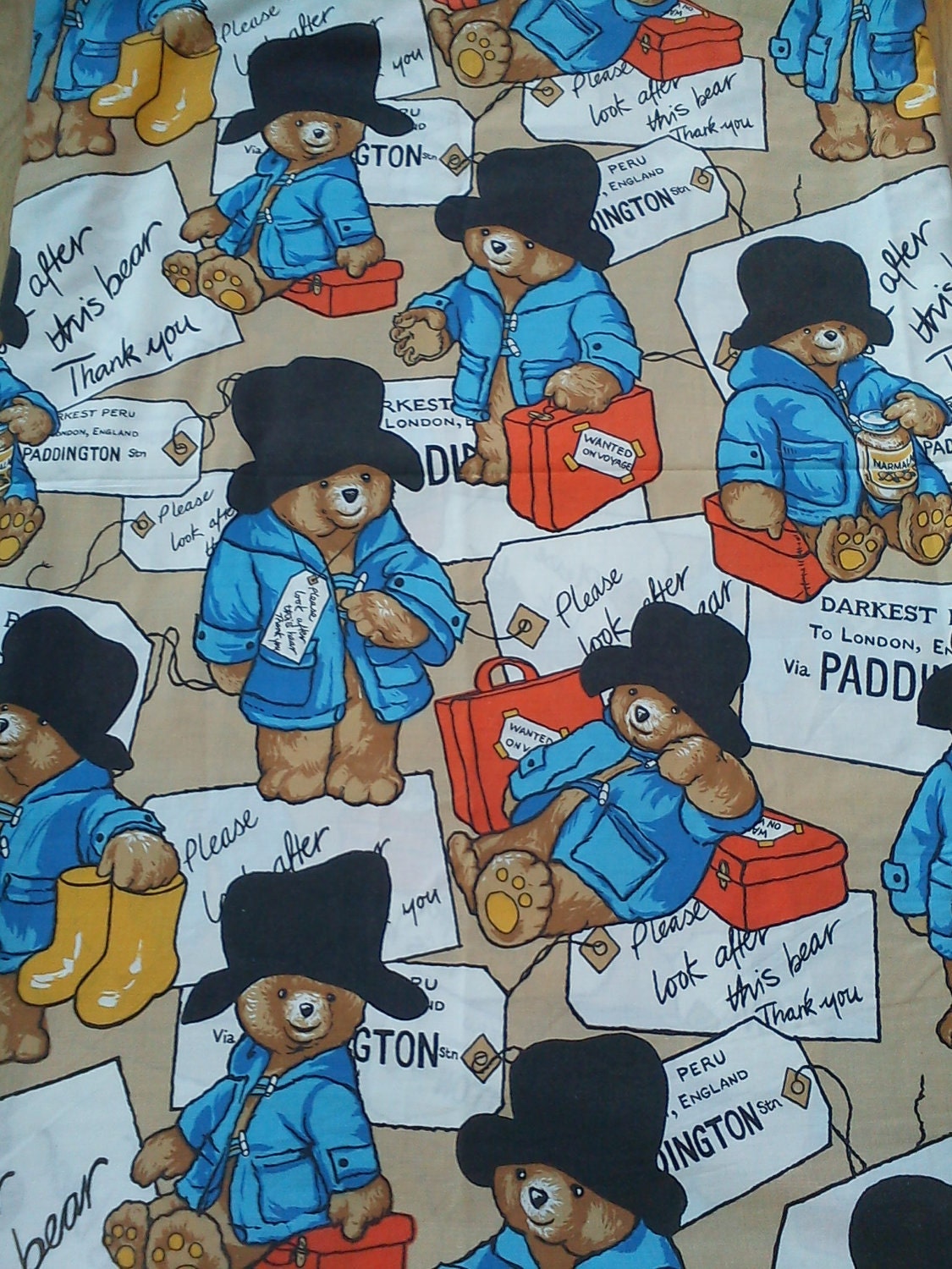 Vintage/Retro Paddington Bear single duvet cover by VintageBeBeau