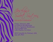 Birthday Party Custom Invitation - Zebra Print Il_170x135