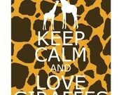 Keep Calm and Love Giraffes 8x10 Digital File Il_170x135