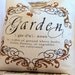 Garden Script Pillow Cover 20 x 20 Brown with Flax Linen Back