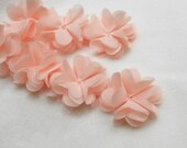 2 yards High Quality  Light Pink Chiffon Flower Lace Trim DIY Handmade Accessory  YD0265