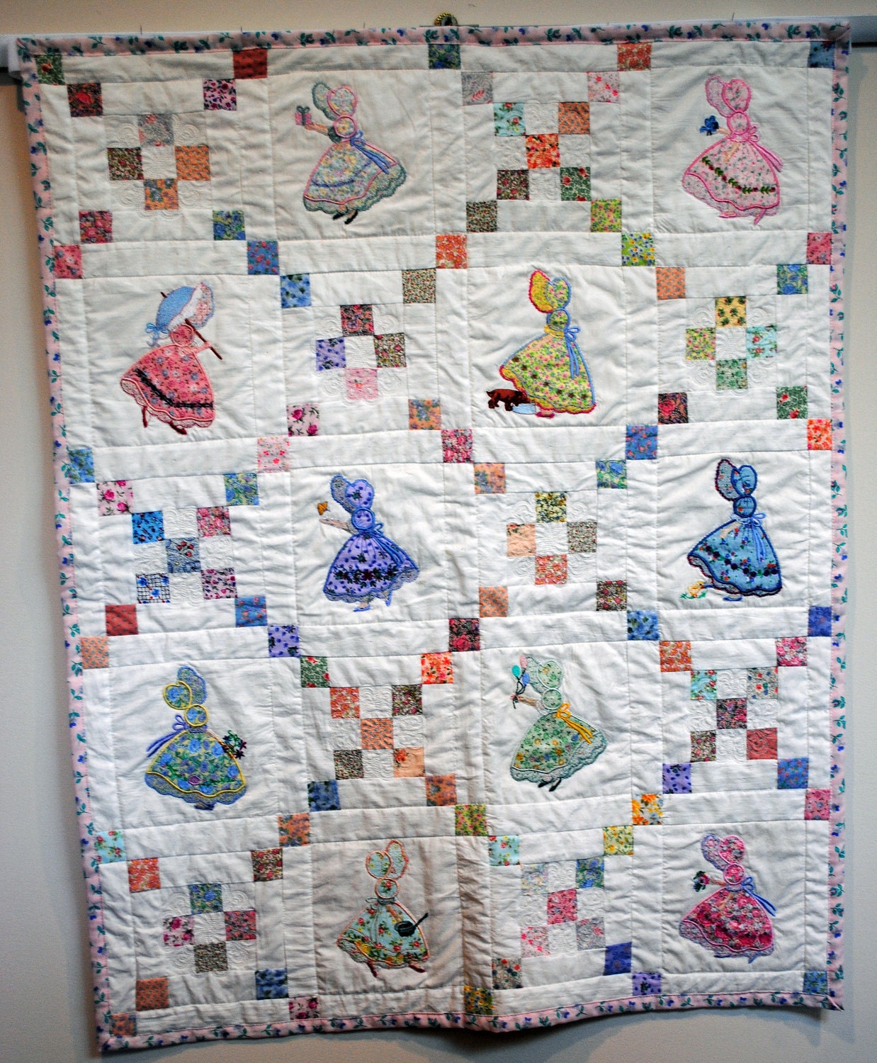 baby-quilt-applique-sunbonnet-sue-by-egree2-on-etsy