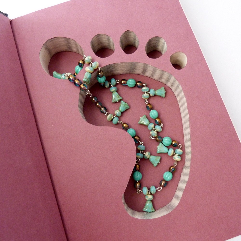 Book Safe - Hollow Book - Footprint Silhouette - The Professor of Secrets