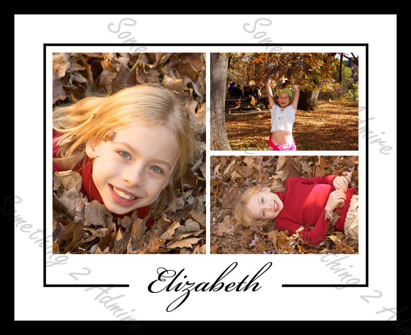 INSTANT DOWNLOAD Storyboard, 8x10, PSD file, Templates for Photographers: Elizabeth