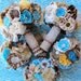 Rustic Burlap Wedding Bouquet: Vintage Fabric Lace Feather Country Bridal