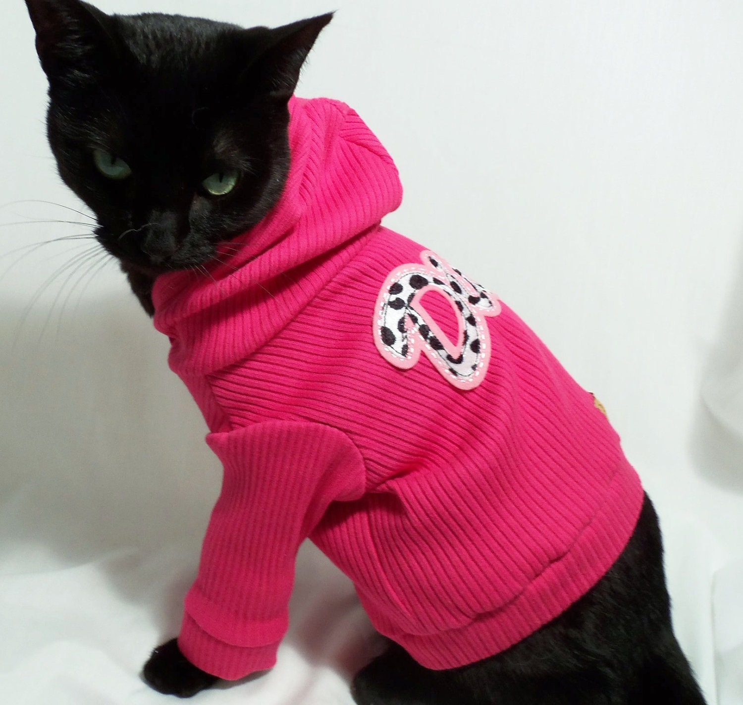 CoolCats Hot Pink DIVA Knit Cat Hoodie