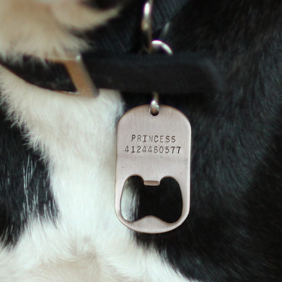 Custom Dog Collar ID Tag Bottle Opener