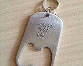 PERSONALIZED DAD Keychain Bottle Opener For Father's Day