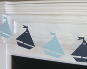 Sailboat Nautical Theme Baby Shower or Birthday Garland Banner - You Pick Your Colors - Free Ship Over 60.00 - DreamPartyPaperie