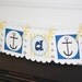 Ahoy "It's a Boy" Baby Shower Anchor Sailor Nautical Banner - Navy & Yellow or Navy Green or Navy White