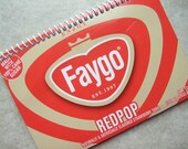 SODA POP drink  Journal Notebook Book FAYGO Red Pop spiral bound Recycled Upcylced and Earth Friendly - Sketchpad