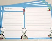 Quirky Animal Recipe Cards - Turtle 4x6 Recipe Card (Set of 10)