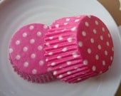 Cupcake Liners - Baking Cups - Pink Polka Dot (50)