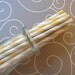 Paper Straws - Modern Duo - Grey Stripes and Yellow Stripes (60) - Includes Printable Flag Pennants