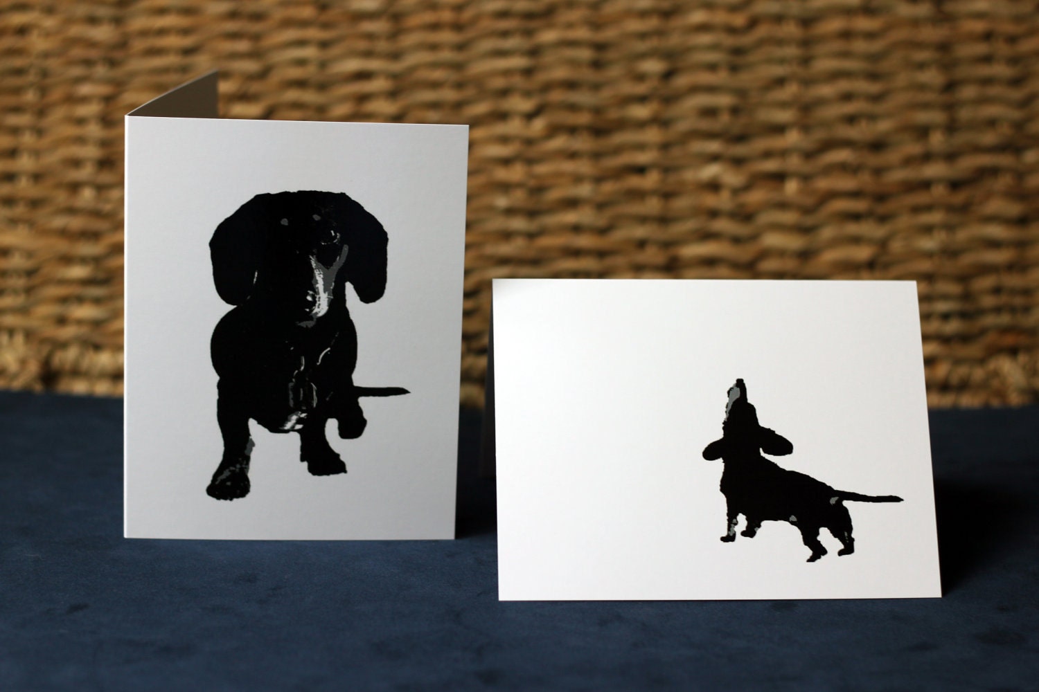 Dachshund Cards- set of 5, blank 4.25x5.5"