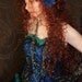 Gothic bustier blue, black and green