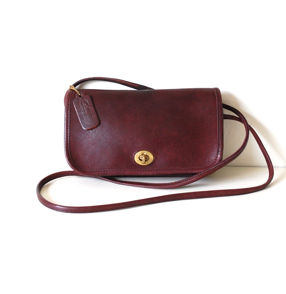 Vintage Plum COACH Turnlock Mini Crossbody Bag