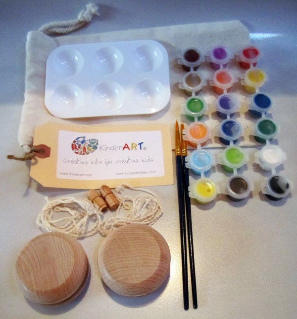 DIY Wooden Yo-Yos and Paint Kit in a Bag Arts and Crafts for Kids