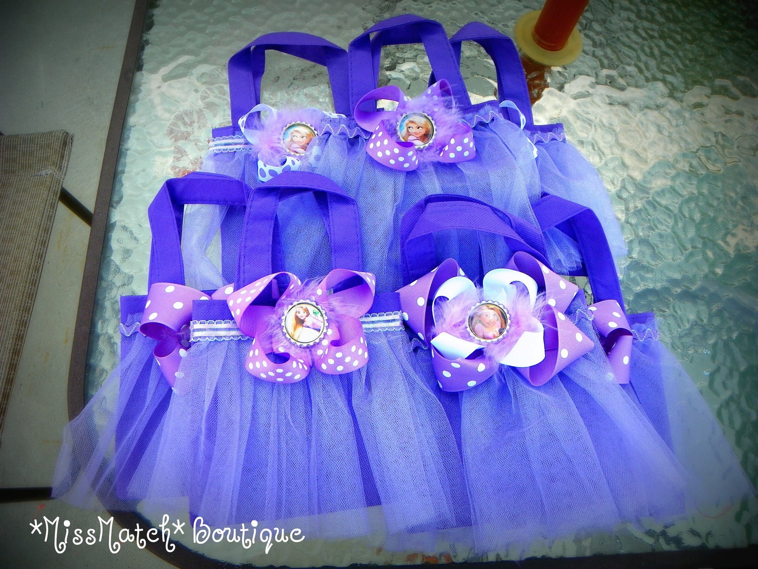 Rapunzel Tangled Pascal Party Favor Bags/Purse