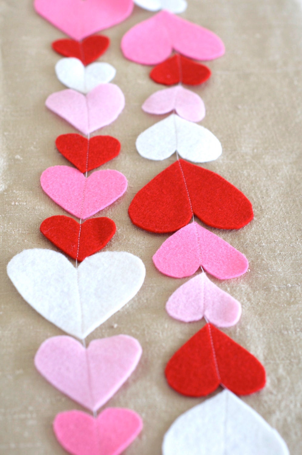 Felt Valentine Heart and Polka Dot Garland Pattern by Sew Love The Day
